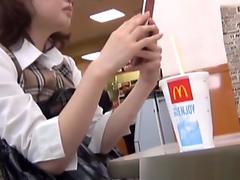 Japanese slut masturbates