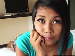 Big titted Thai sucks like a professional and rides like an asian queen