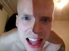 Bald Dude Jerks Off on Cam Sex Skype